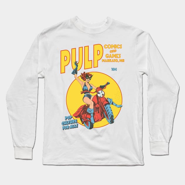 PULP Motorcycle Long Sleeve T-Shirt by PULP Comics and Games